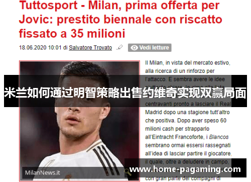 米兰如何通过明智策略出售约维奇实现双赢局面