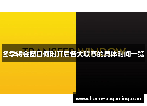 冬季转会窗口何时开启各大联赛的具体时间一览 冬季转会窗口何时开启各大联赛的具体时间一览